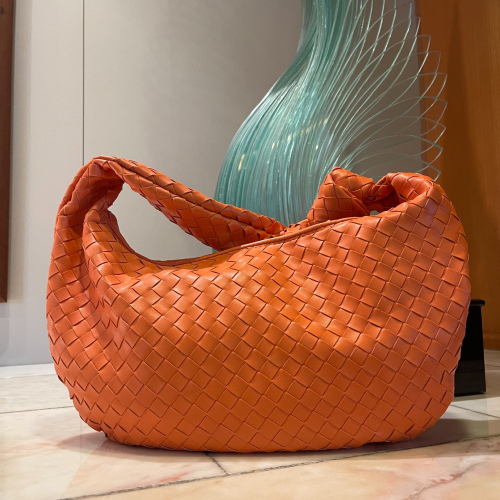 Orange leather bag